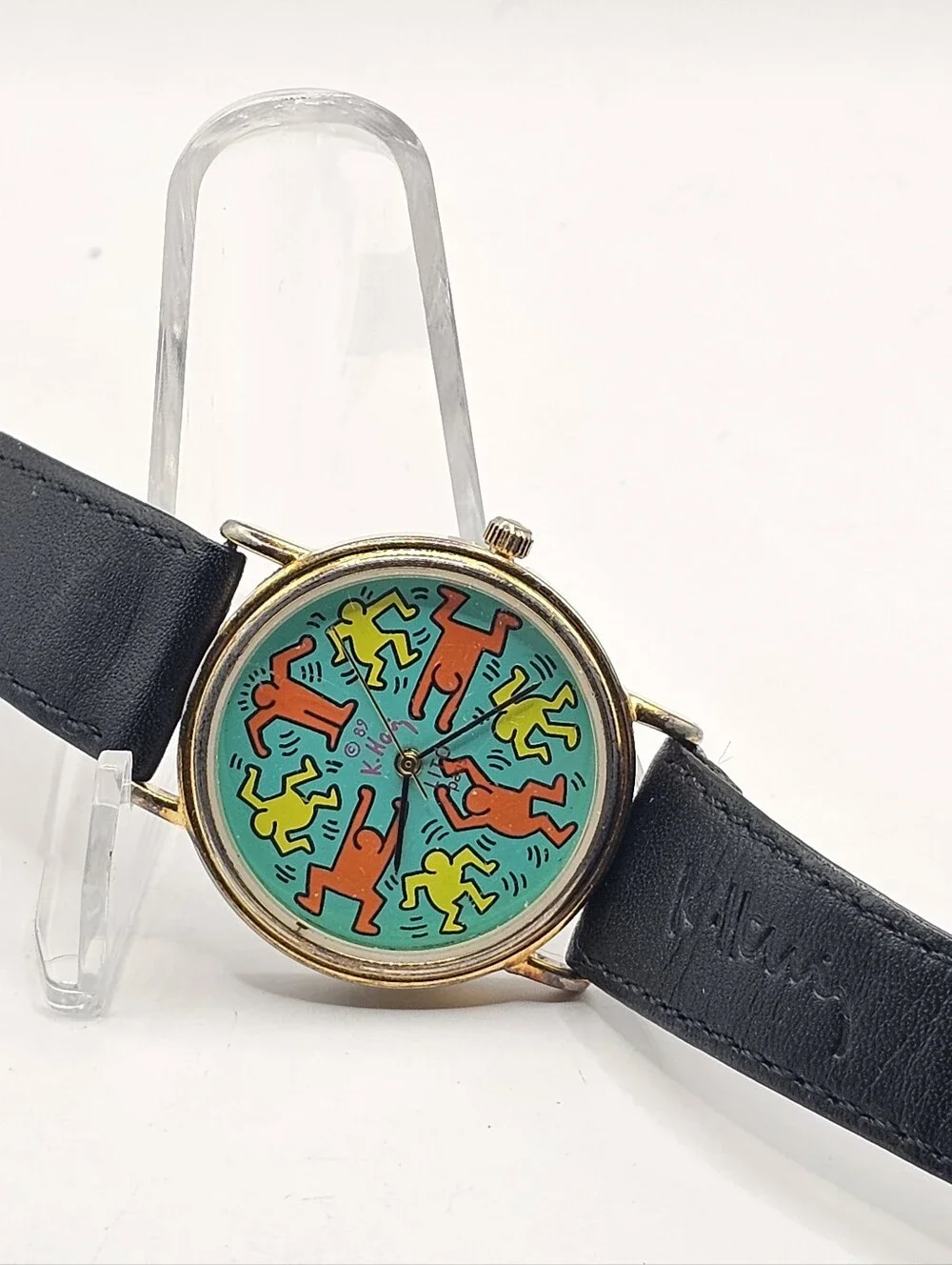 1989 Keith Haring LITO Paris Green Edition Wristwatch Untested